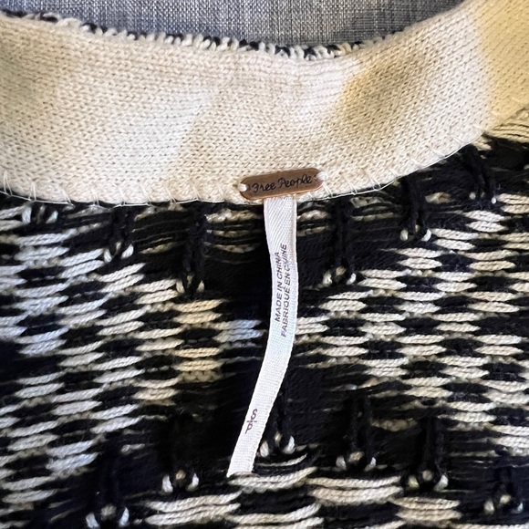 Free People Patchwork Bell Sleeve Sweater Mini Dress S - Picture 2 of 9